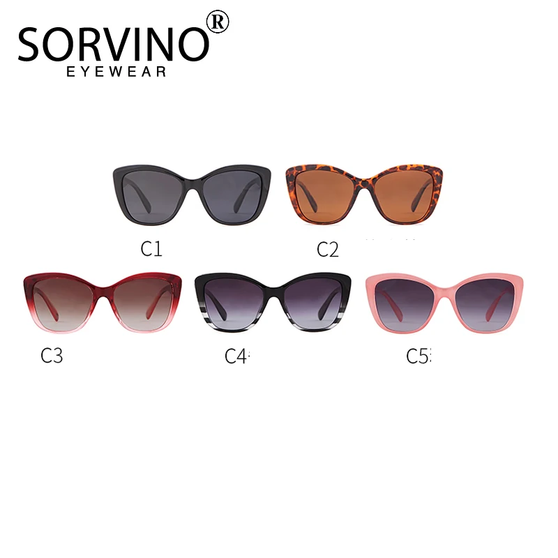 Женские солнцезащитные очки SORVINO 2020 в стиле ретро с кошачьим глазом брендовые