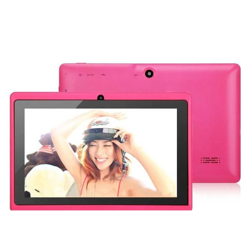 7 дюймов Q88 Android 4.4.2 процессор Allwinner A33 512 ГБ/8 ГБ 1024x600 двойная Камера