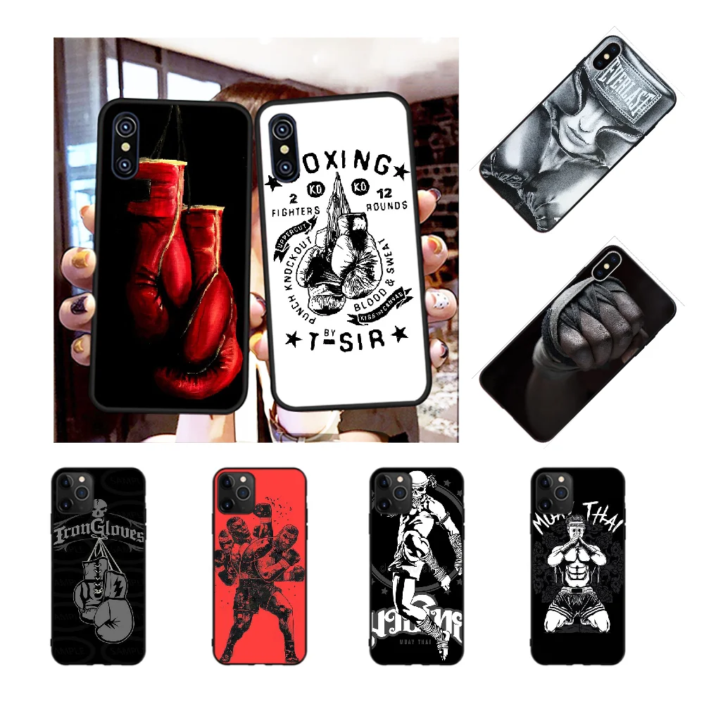 Умные боксерские перчатки NBDRUICAI черный мягкий чехол для телефона iPhone 11 pro XS MAX 8 7 6 6S