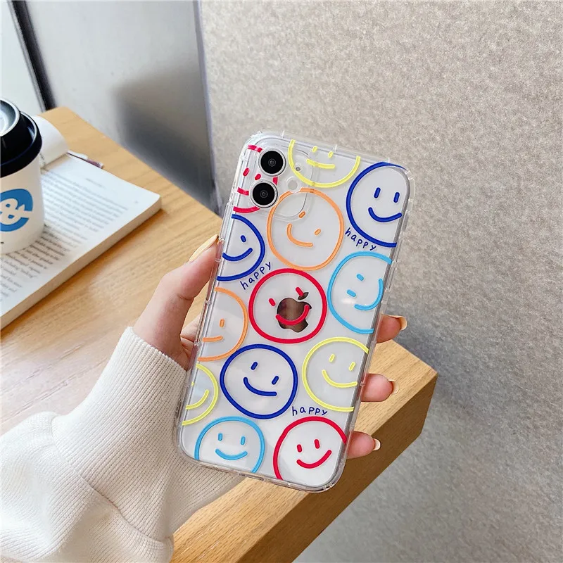 Милый красочный чехол с улыбкой для телефона Huawei P40 P30 P20 Lite Mate 30 Pro 20 P smart Nova 5t чехлы