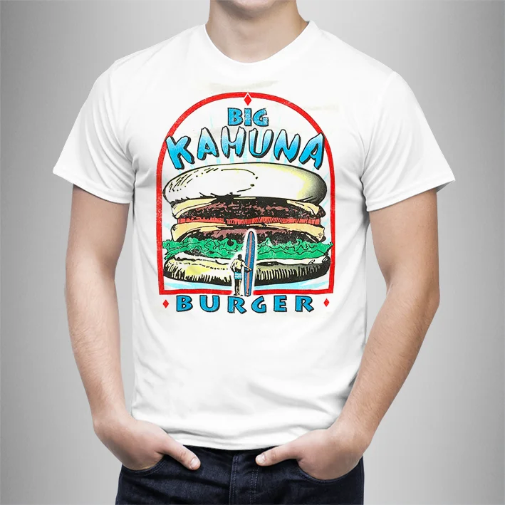 Camiseta Pulp нимация большая футболка Kahuna с гамбургерами Tarantino|Мужские футболки| |