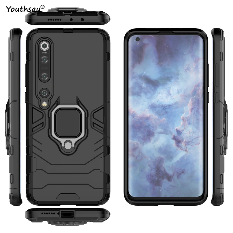 

Protective Case For Xiaomi Mi 10 Pro Case For Xiaomi 10 Pro 5G Mi 10 Pro Cover Armor Finger Ring Cover For Xiaomi Mi 10 Pro