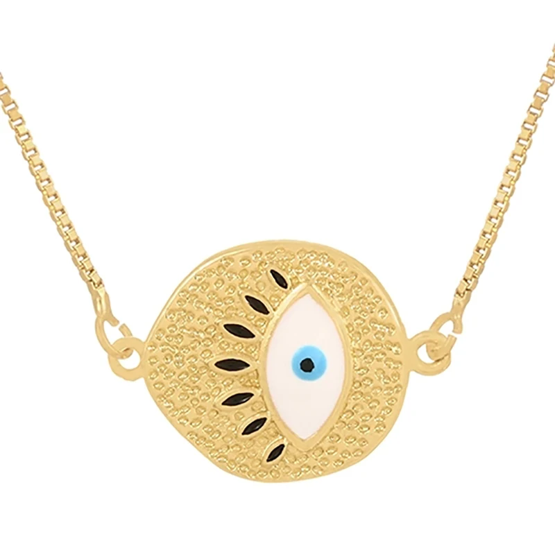 Женское Ожерелье с круглым кулоном сглаза в Корейском стиле | Украшения и