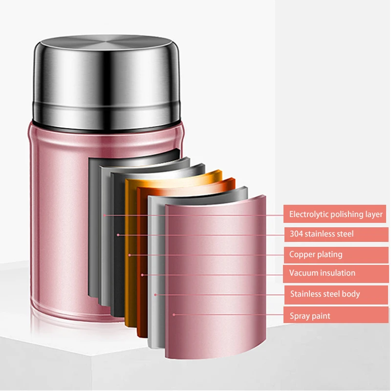 Термосы Из Нержавеющей Стали фляга для еды Вакуумная бутылка завтрака со