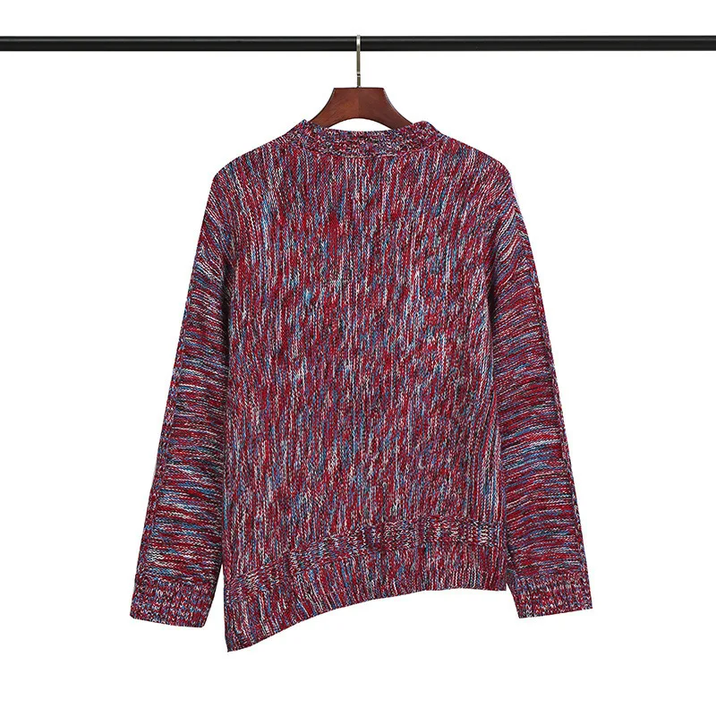 

Ow badge gradient sweater men's and women's casual fashion Pullover Sweater