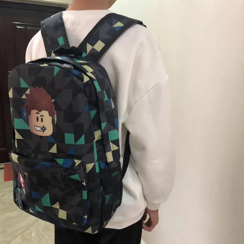 

2021 New Robloxing plaid backpack Fashion For Teenagers Children Student School Bags Travel Shoulder Bag Unisex Casual backpacks