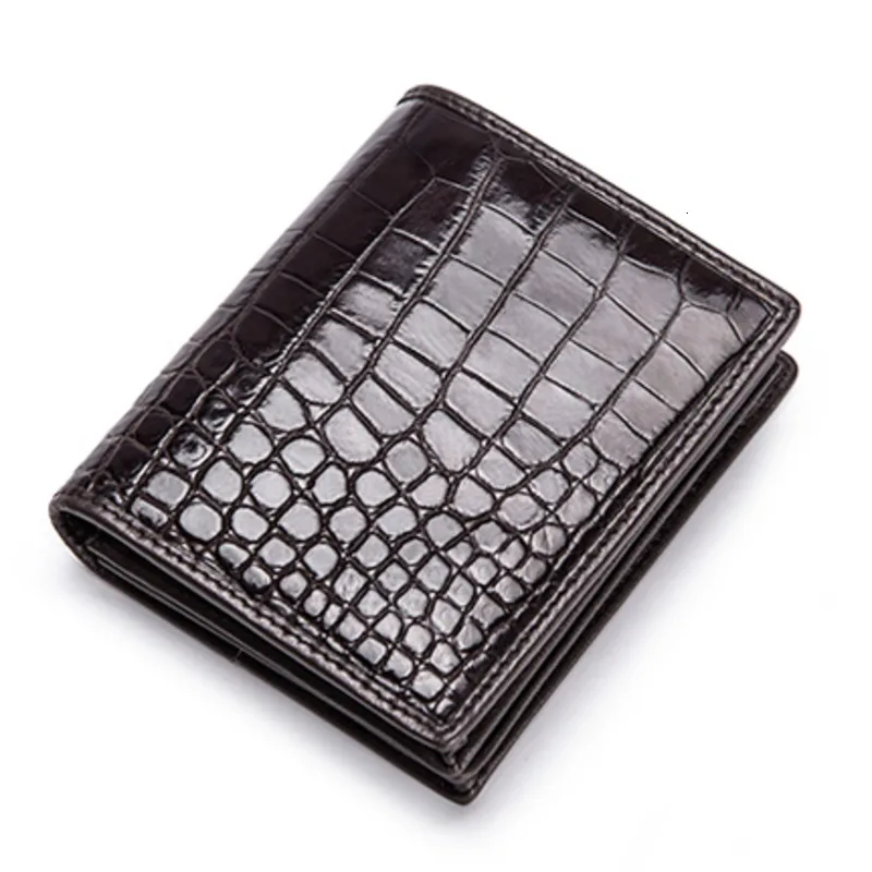 

luxury crocodile leather men's fashion short High-quality purses designer card wallets pocket free shipping porte monnaie homme