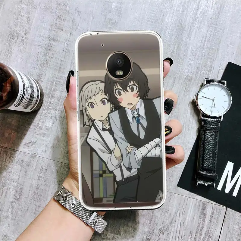 Bungo бродячие собаки Dazai аниме чехол для телефона Motorola Moto G9 G8 G7 G6 G5 E6 E5 E4 Plus Play Power One