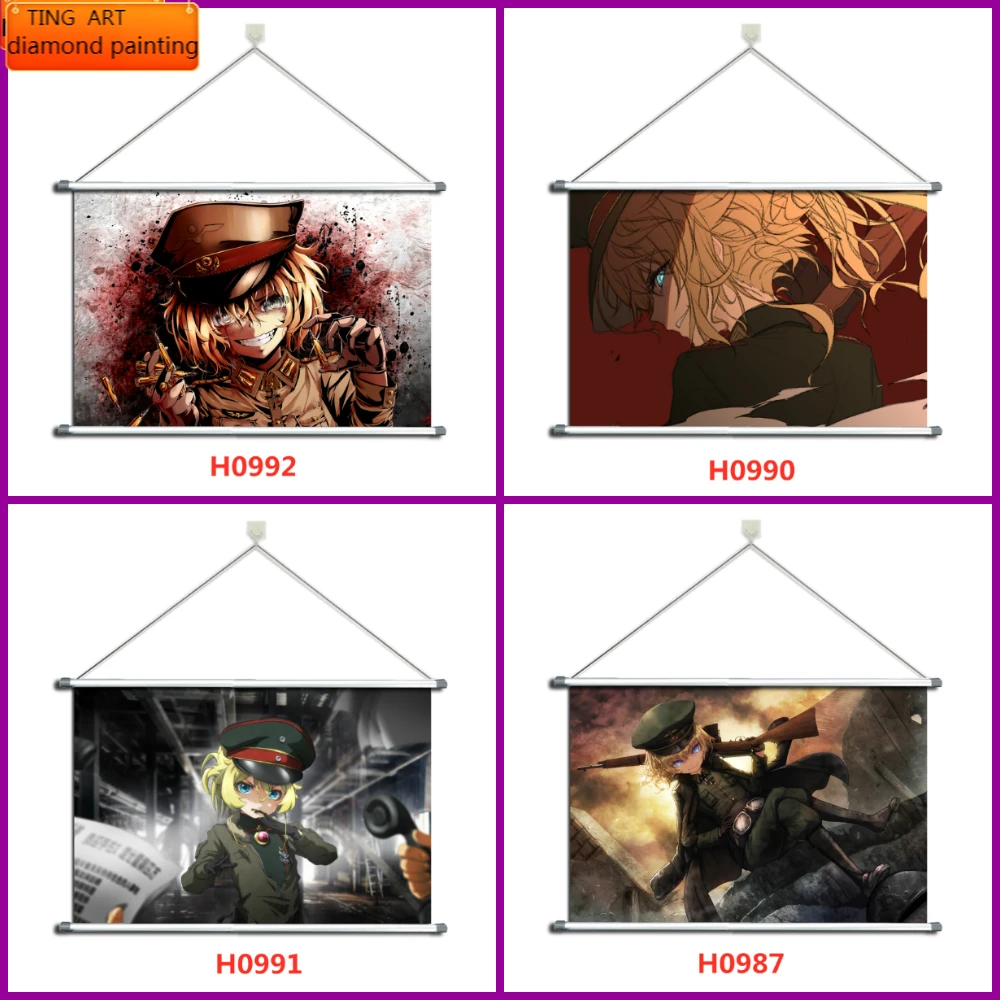 

Алмазная живопись аниме Youjo Senki Сага Таня зло Таня Алмазная мозаика Алмазная вышивка наборы для вышивки крестиком домашний декор
