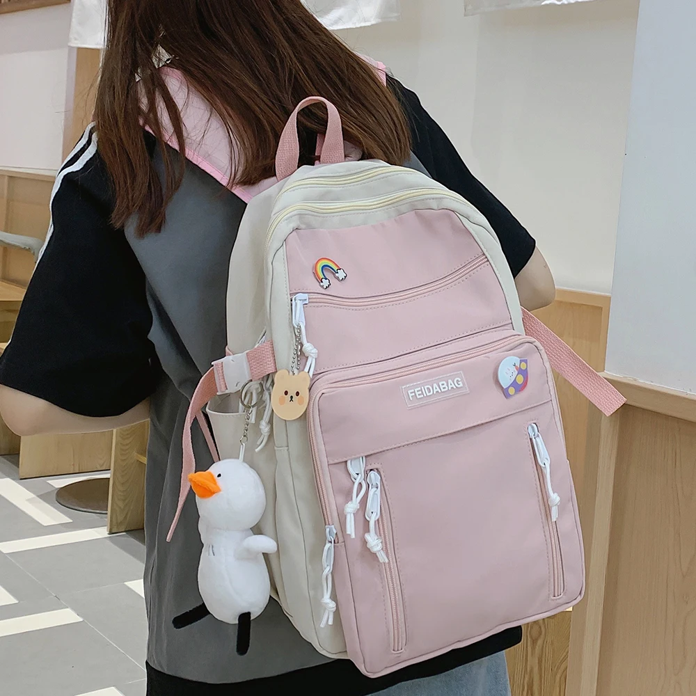Вместительный Модный Большой Студенческий рюкзак для девочек милый школьный