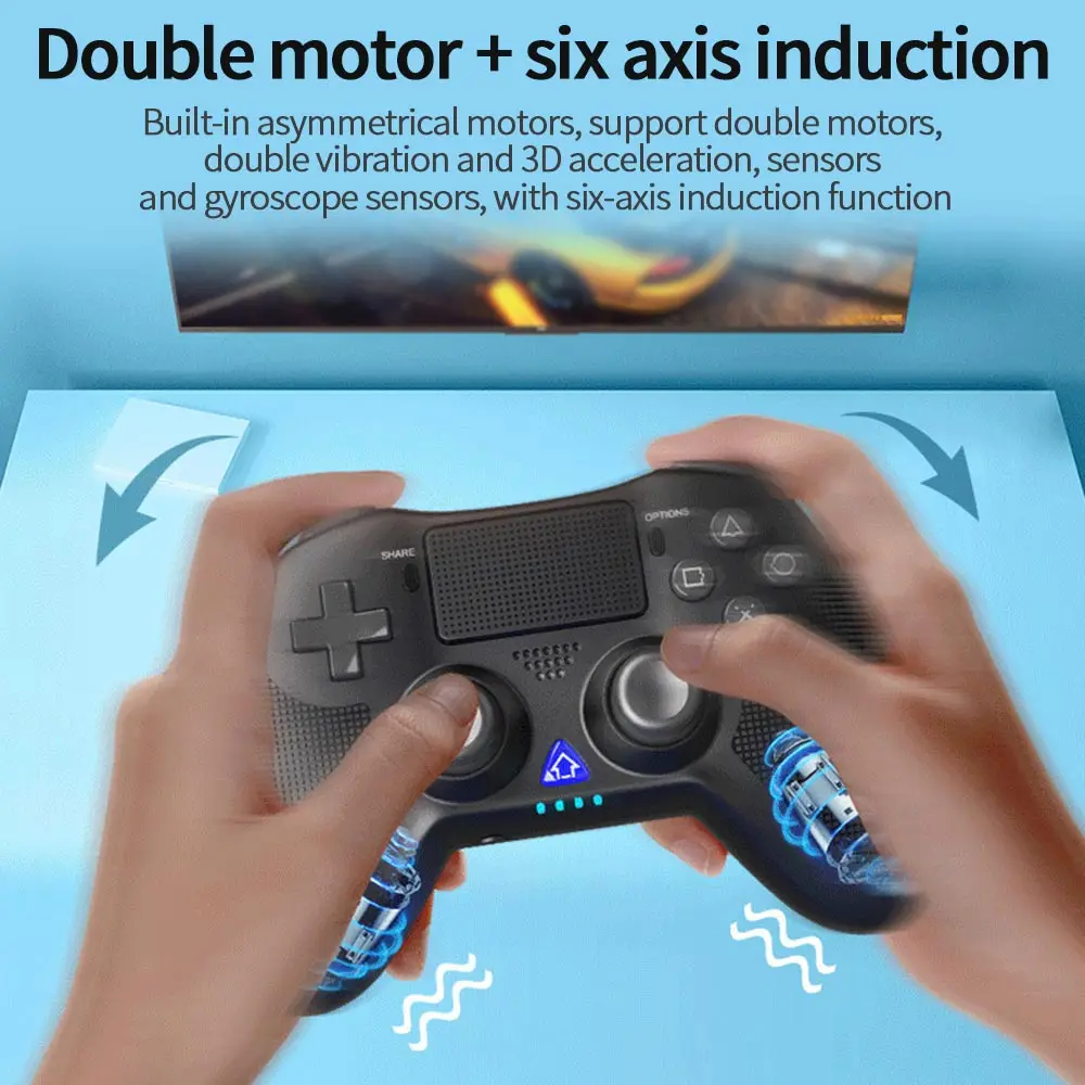 

Ручка с Bluetooth для PS4 встроенный Динамик Беспроводной ручка светодиодный Цвет дыхание светильник 6 оси зондирования Функция Беспроводной гей...