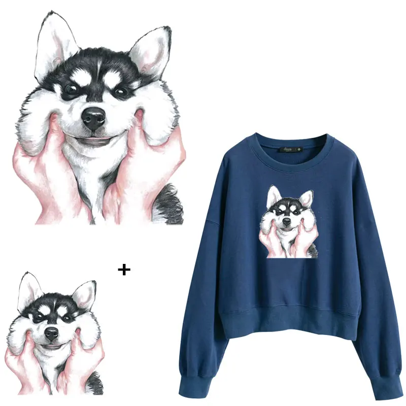 

Dog Iron on Shirt Decals Iron on Patches Stickers Stripes on Clothes Applications for Clothing Application of One Thermo Sticker
