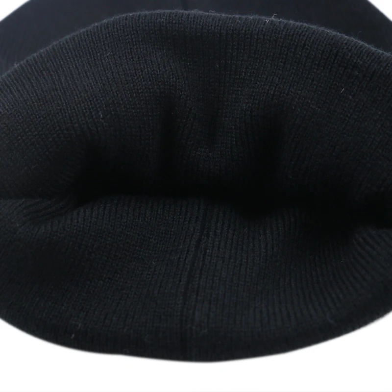 Женская вязаная Лыжная Шапка FOXMOTHER черная шапка с вышитыми ветками дерева и