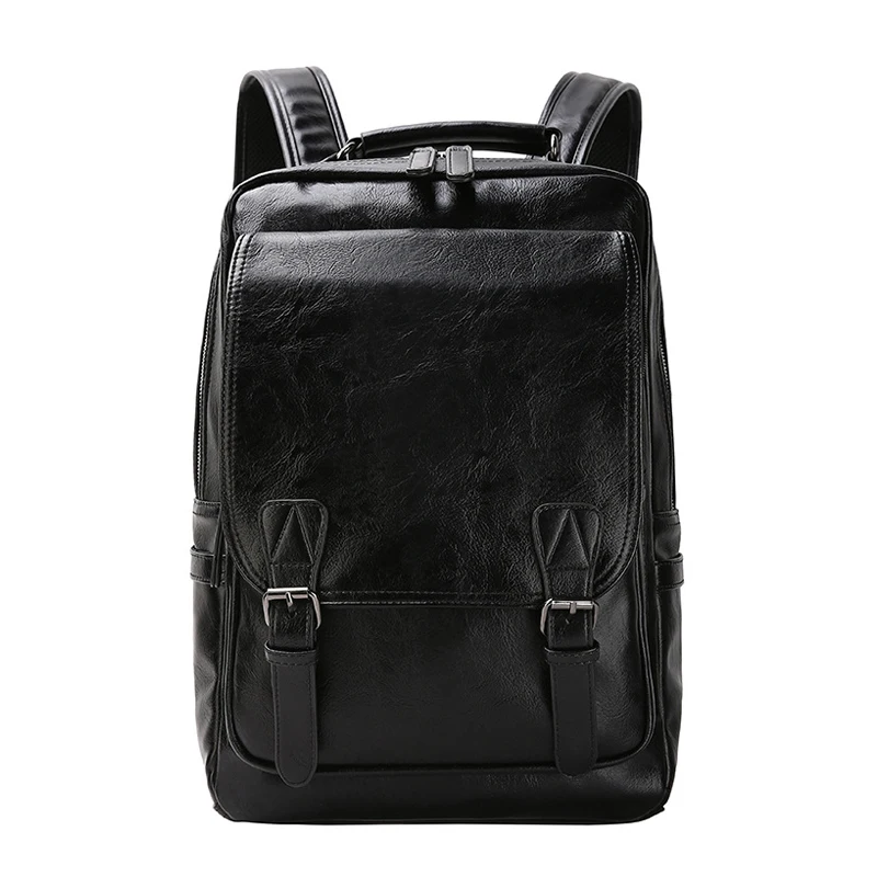 Высококачественный мужской рюкзак из искусственной кожи 14 дюймов для ноутбука