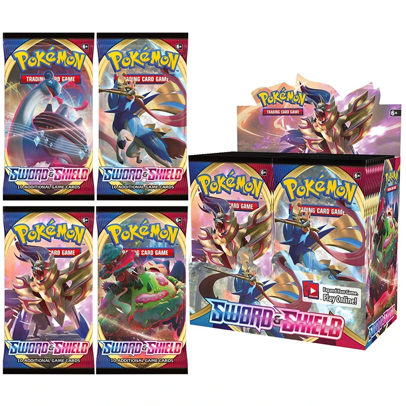 

2021 новейшие 324 шт./коркор. карты Pokemon TCG Sword & Shield, 36 шт. в упаковке, Торговля Искусственными играми, коллекционная игра для торговых карт