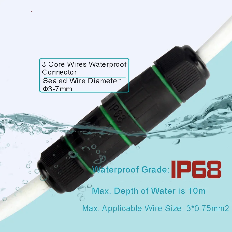 1 шт. Водонепроницаемый терминал разъем провода CA8 PG9 3P быстро подключены 3 pin