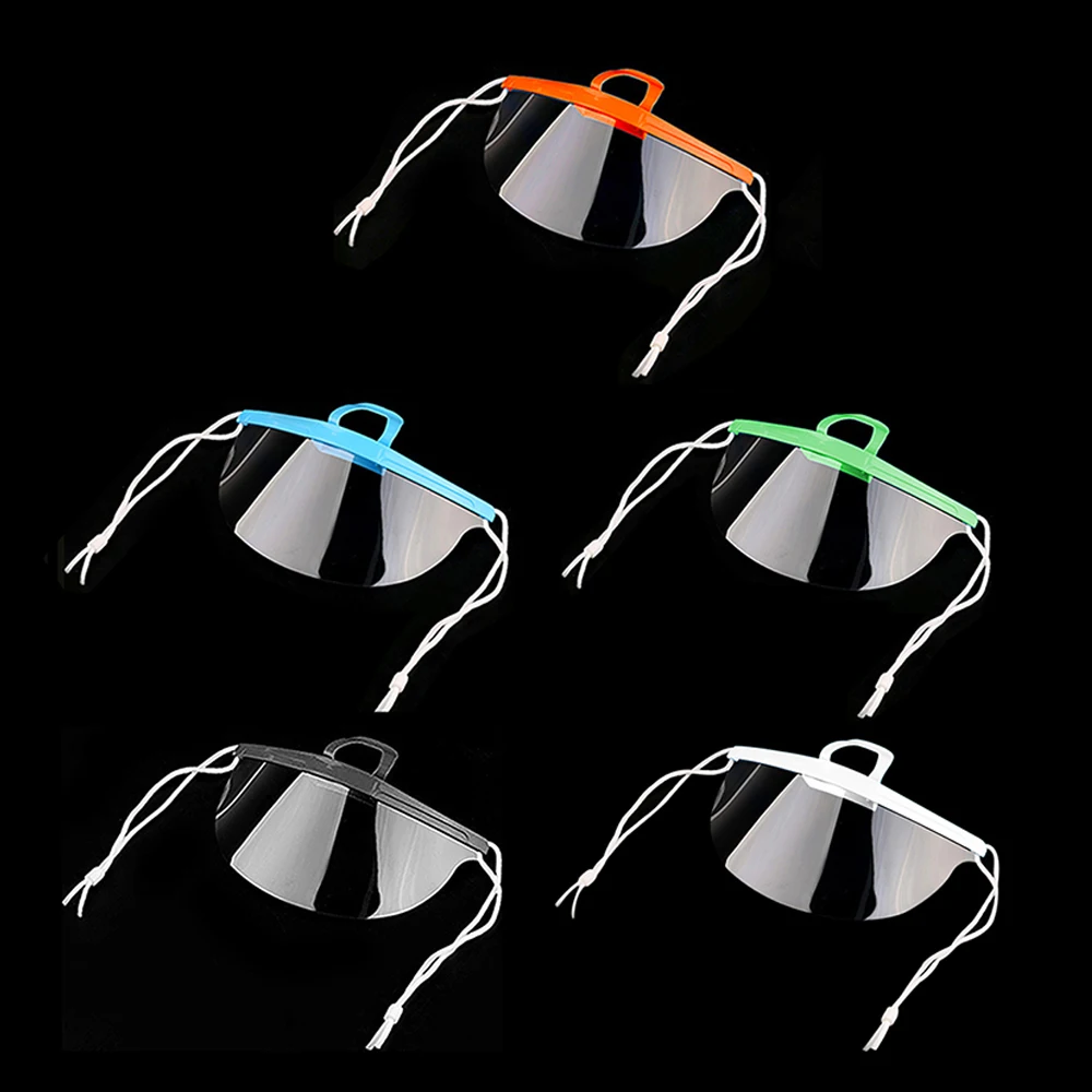 10/50Pcs Transparent Plastic PC Mask Restaurant Canteen Chef Cooking Facial Protection Masks Kitchen Accessories Home Gadgets |