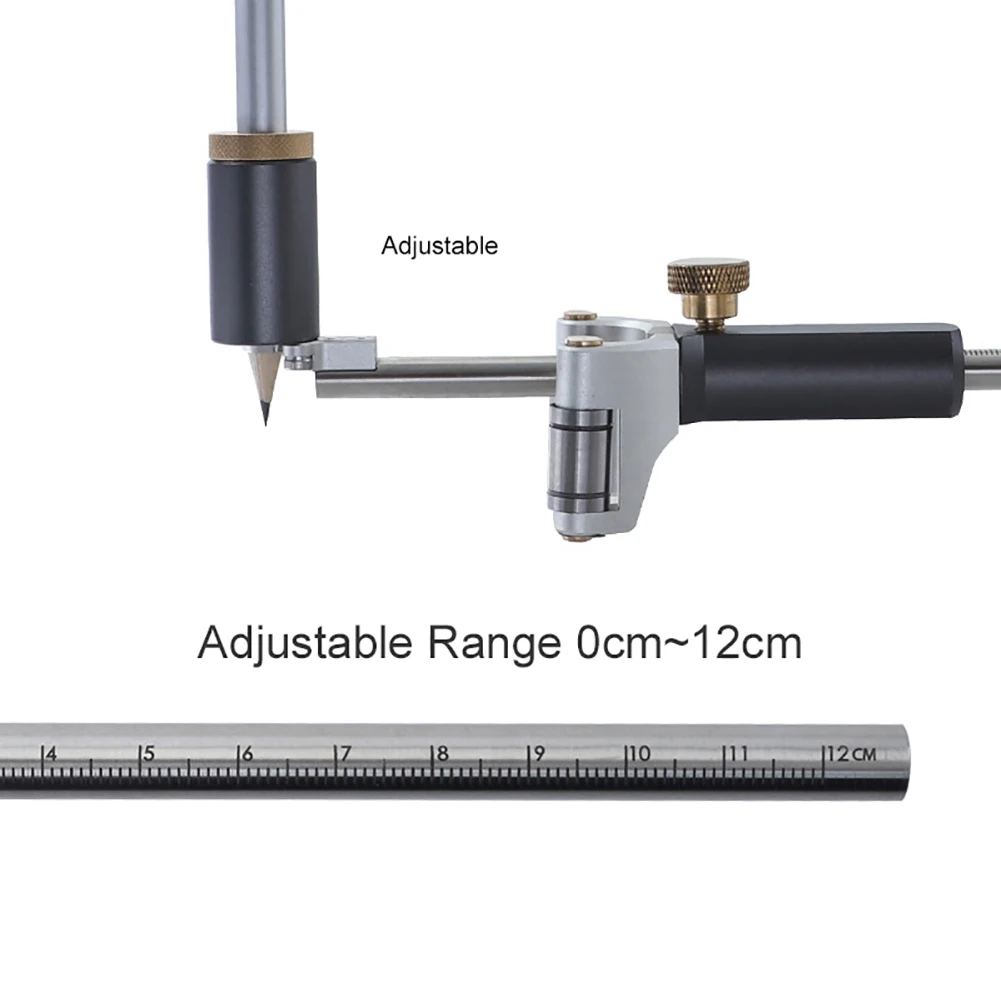 

Woodworking Linear Arc Dual-purpose Scriber Ruler Parallel Line Drawing Equipment Measuring Gauge DIY Wood Work Scribing Tools