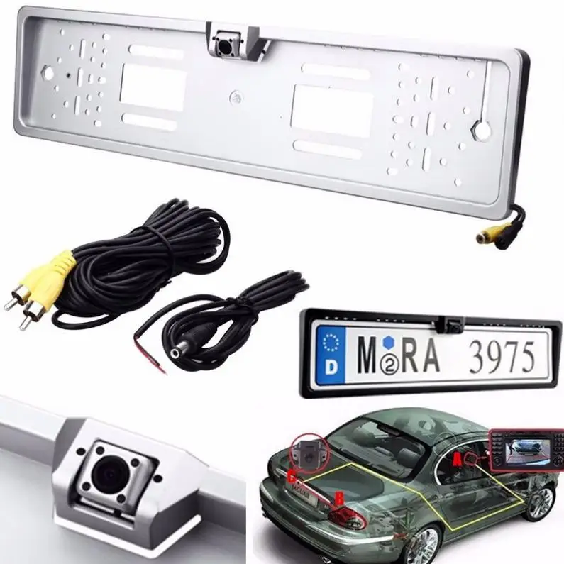 

Waterproof Europe License Plate Frame with Rear View Camera New