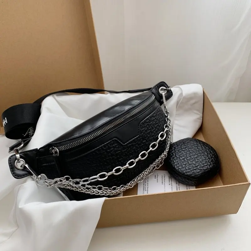 

Fashion brand designer messenger chest tote bag cool saddle messenger bag waist bag small coin purse 2 in 1