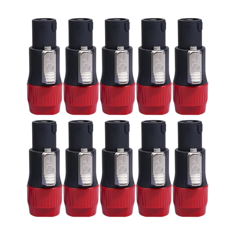 10 шт./лот 4Pin NL4FC разъем Ом аудио Динамик кабеля адаптера муфтовый стыковочный