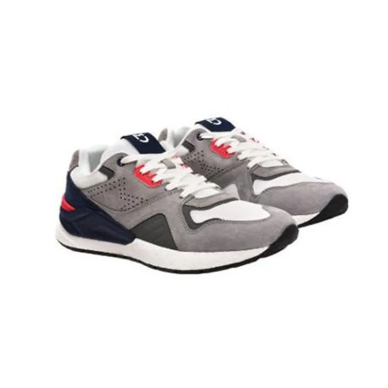 Gray Blue Size43 Новинка; оригинальная обувь Xiaomi Mijia в стиле ретро; Мужская обувь для бега; спортивная обувь из натуральной кожи; кроссовки из замши с дышащей сеткой - Цвет: Gray Blue Size43