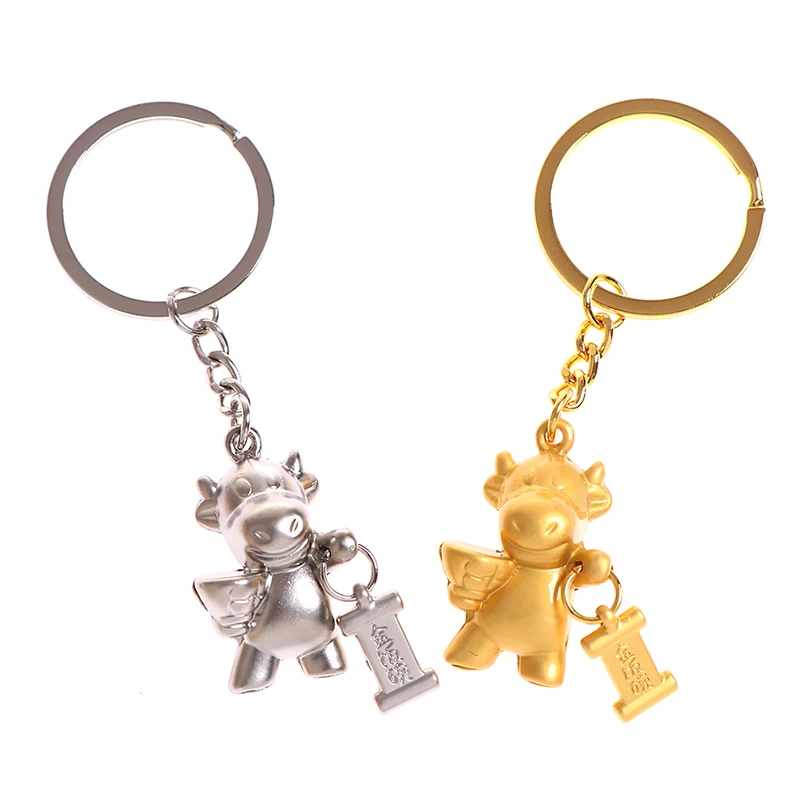 

Chinese Zodiac Ox Year Key Ring Pendant Lucky Bull Keychain Gift