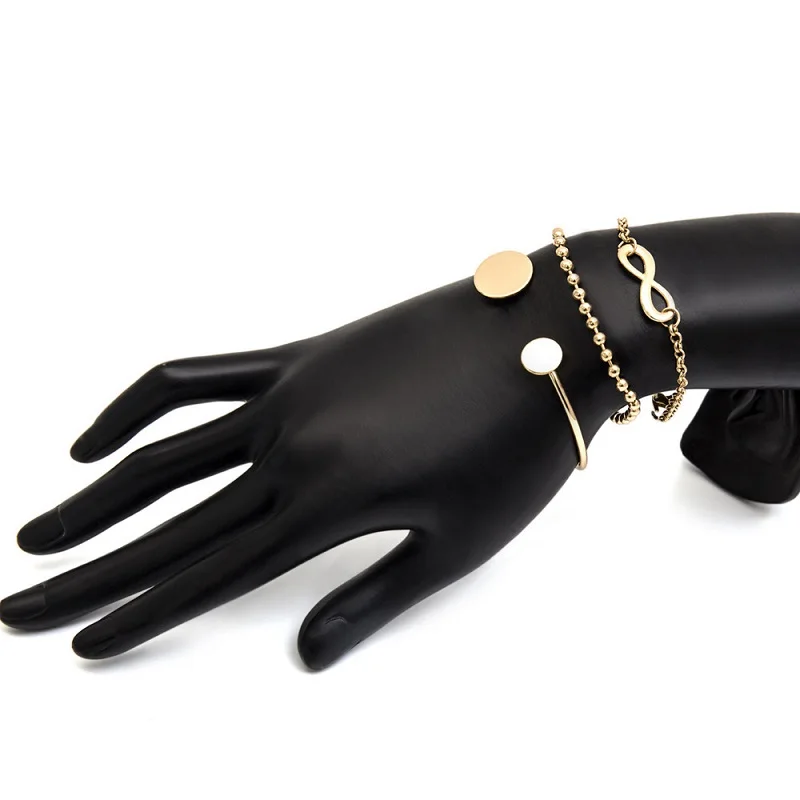 Find Me брендовый модный винтажный 3 шт./компл. длинный браслет-цепочка многослойный