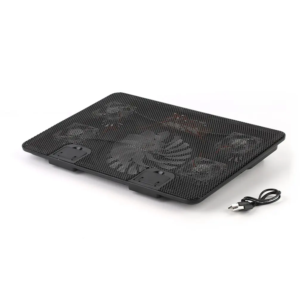 

New Hot Effective Notebook Cooler Pad USB DC 5V Laptop Cooling Fans Quiet Stand With 5 Cooling Fans For 14-15.6 Inch Notebook