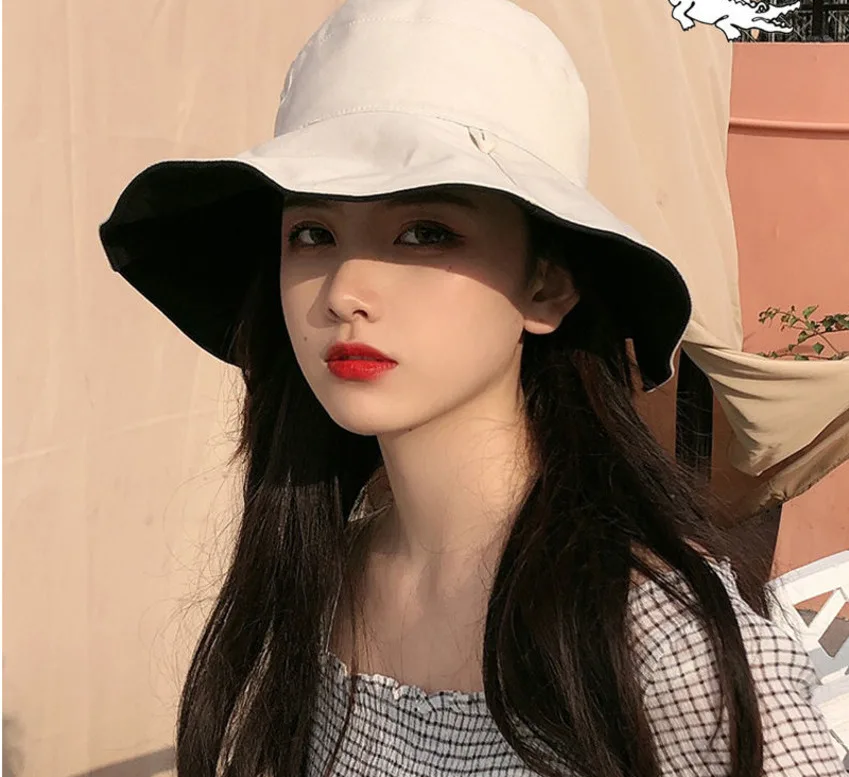 

Летняя шляпа, Солнцезащитная шляпа, складная Солнцезащитная шляпа с бантом, шляпа от солнца с широкими полями, гибкие летние шляпы для женщин, Пляжная шапка, двусторонняя, носимая