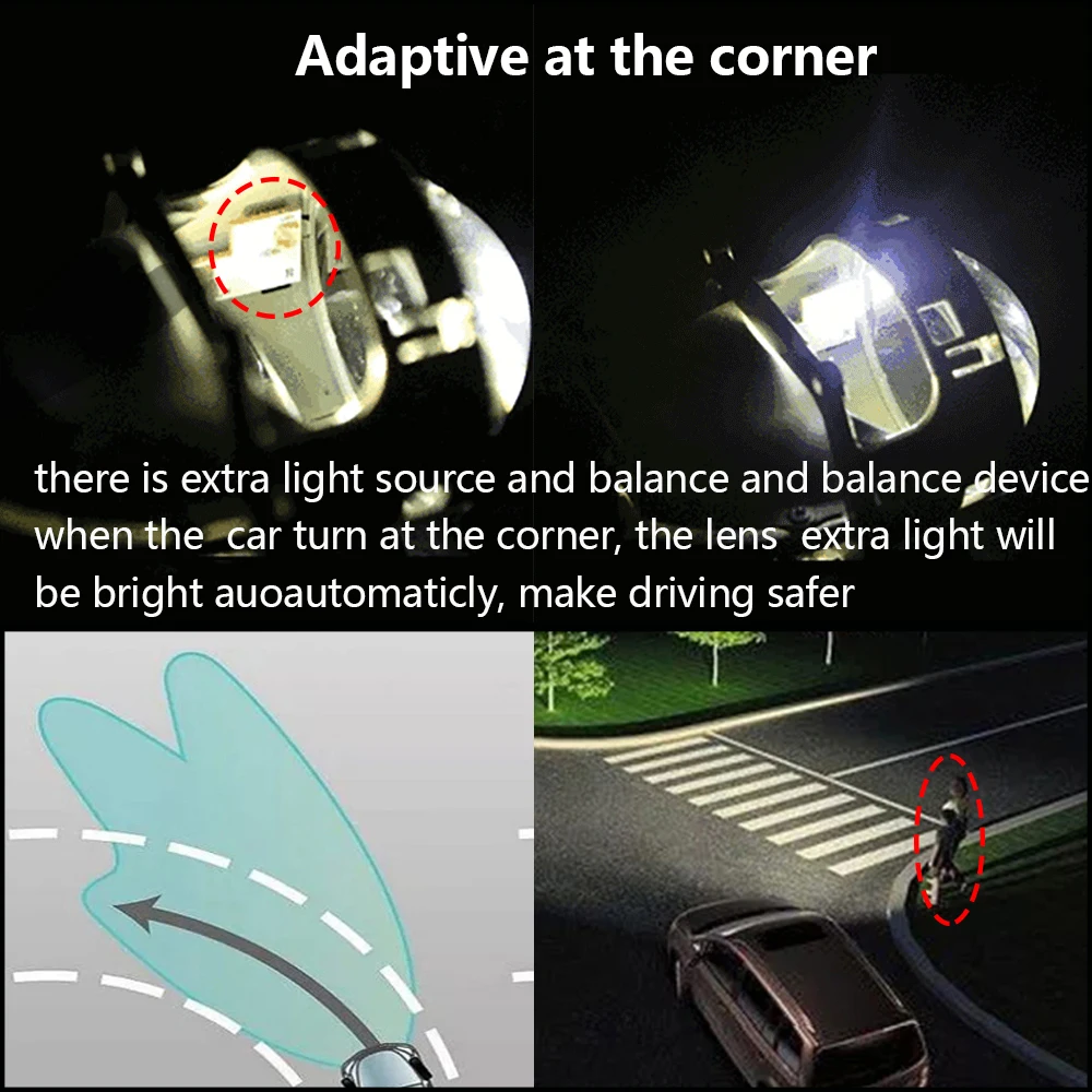 Sanvi M2 3 дюймовый Автомобильный Bi светодиодный прожектор фара 50 Вт 5500K