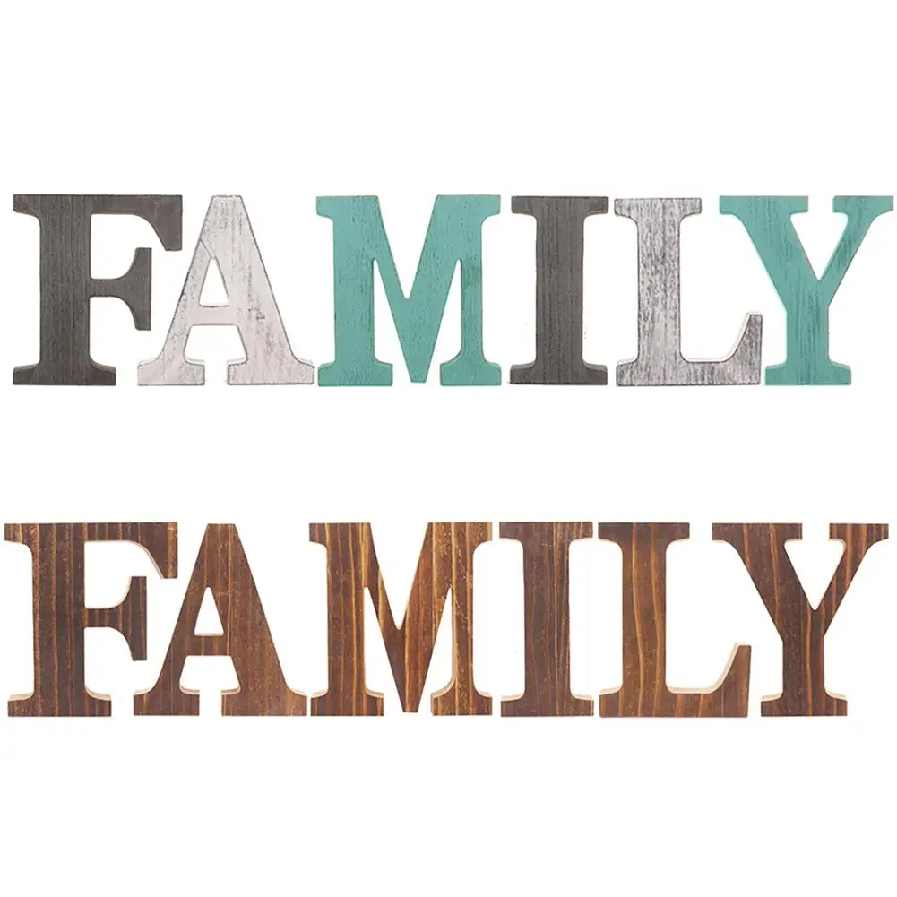 

1set Retro Wooden Letter Ornaments Home Decoration Pendant For Hotel Bar Family Props Wall Decorations