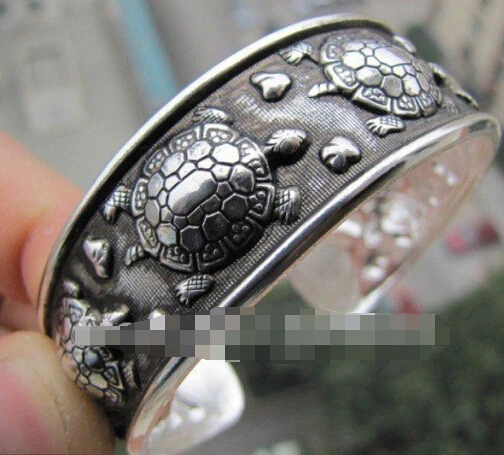 1010 + Новый тибетский Тибетский Серебряный Браслет манжета черепаха|Браслеты с