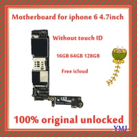 free icloud unlocked motherboard iphone 6 placa for iphone 6 64gb 16gb 128gb logicboard good working mainboard tested well