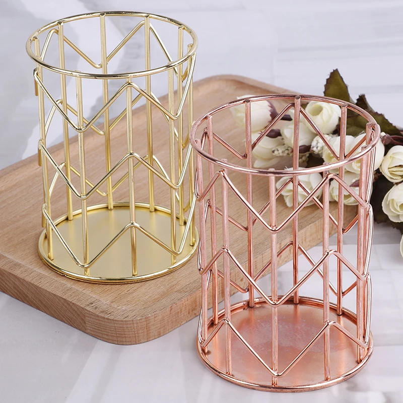 

1x Hollow Pen Pencil Pot Holder Makeup Brushes Storage Desk Container Organizer