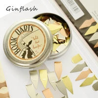 ginflash 3pcslot bookdarts brass stainless steel metal paper clip bookmark stationery school office supply