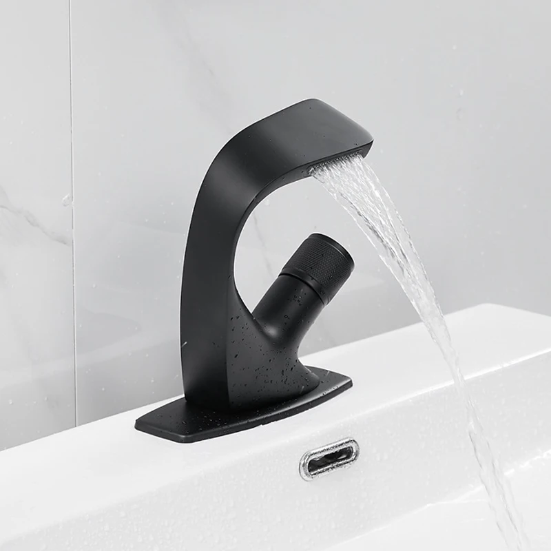 Смеситель для раковины B3372 матовый черный смеситель ванной комнаты с креплением