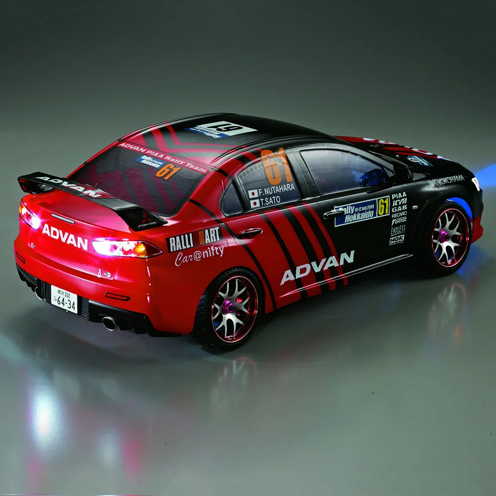 В разобранном виде 313 мм RC корпус корпуса автомобиля Комплект для Mitsubishi Lancer Evolution X 1/10 Электрический туристический автомобиль RC гоночный diy запчасти