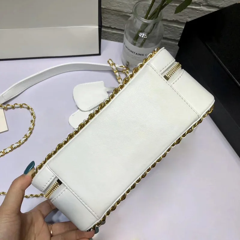 

2020 Women Bag Quilted Double Luxury Leather Tote Flap Wallet Chain Genuine Designer Top Handle Shoulder Handbag