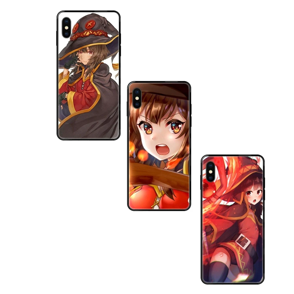 Черный мягкий чехол из ТПУ для сотового телефона Konosuba Megumin Kono Subarashii Sekai Ni Shukufuku Galaxy
