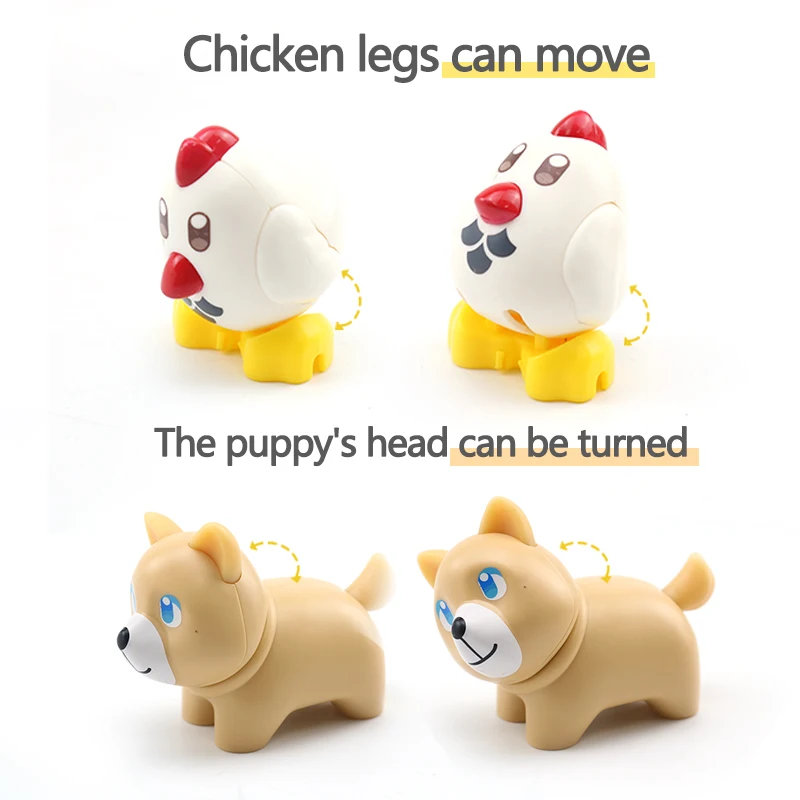 

New Style Animal Large Particle Building Blocks DIY Rabbit Tiger Lion Panda Elephant Sheep Dog Parts Accessories Bricks Toys