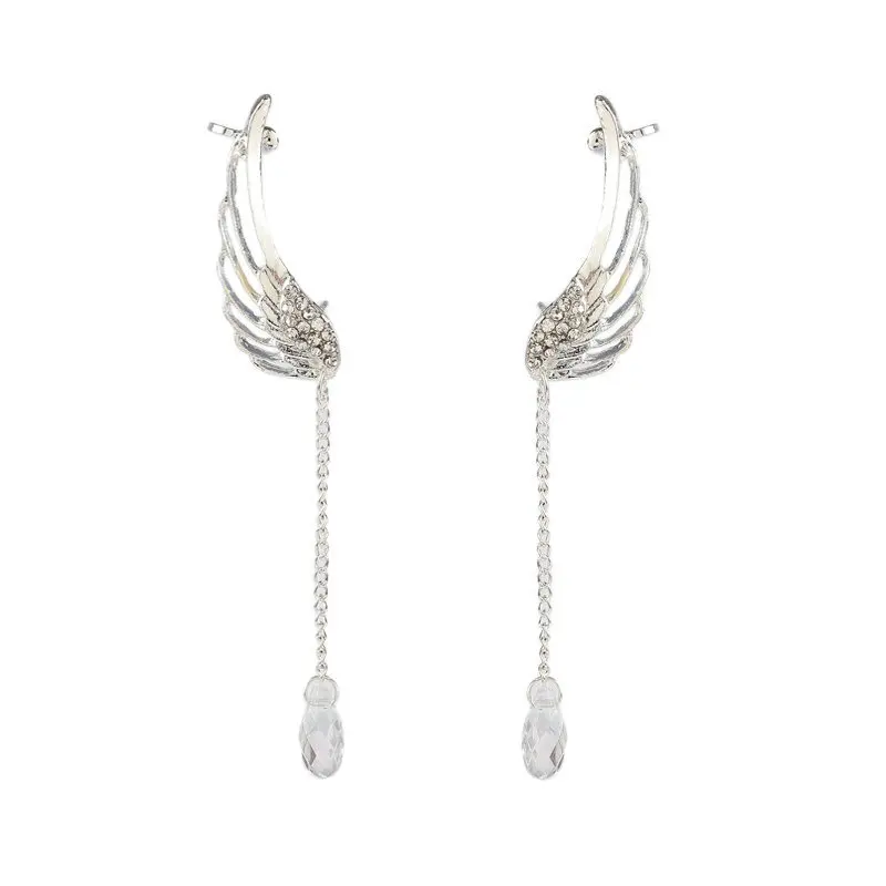 Женские длинные серьги-каффы с жемчугом | Украшения и аксессуары