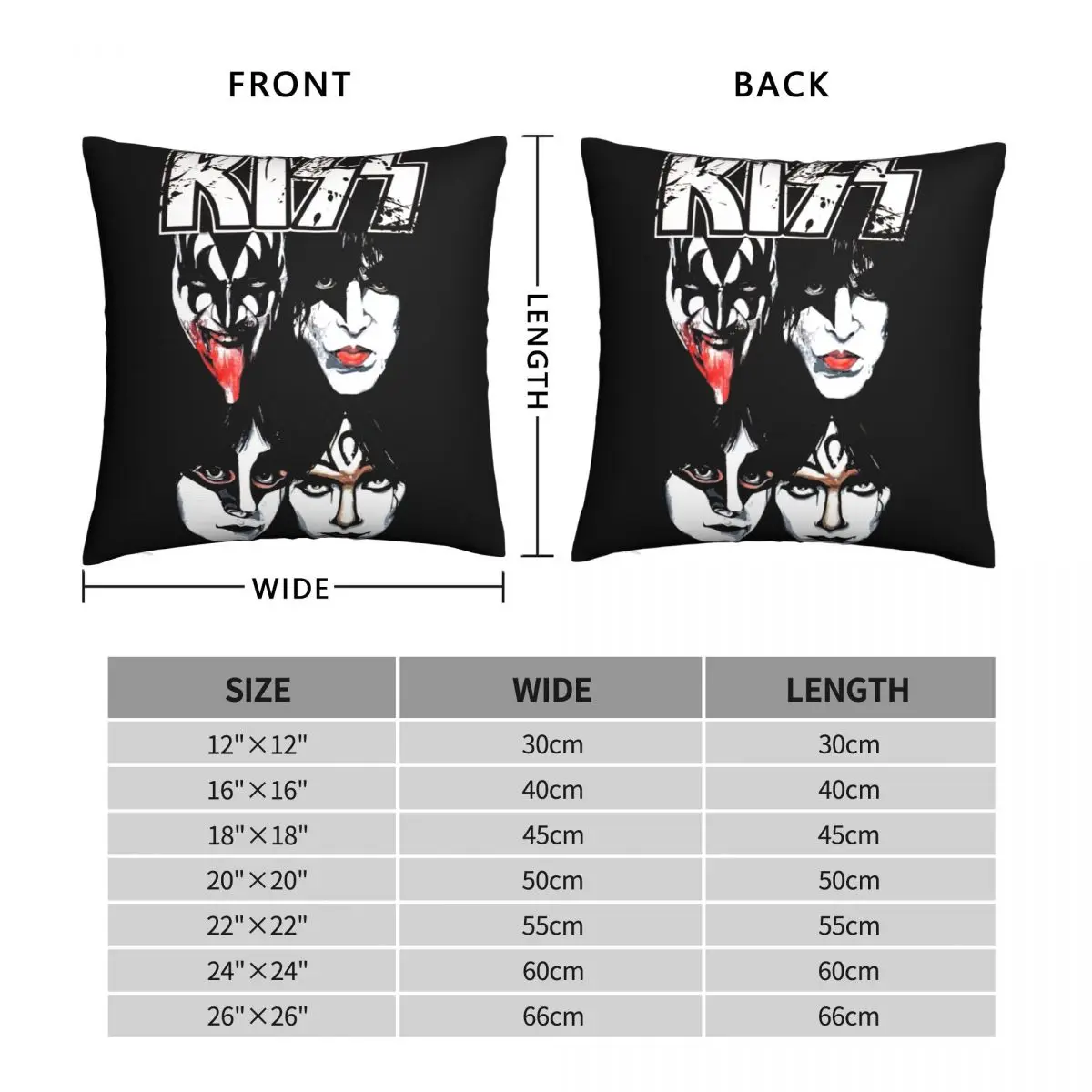 Чехол Kiss Band с подушкой чехол Home Decor на молнии роскошный Летний из полиэстера -