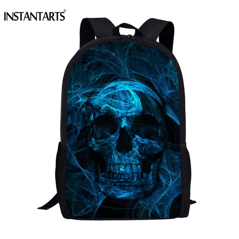 Young People School Bags Cool Skull Printing Men School Backpack for Boys Fashion Satchel Schoolbag Boy Backpack