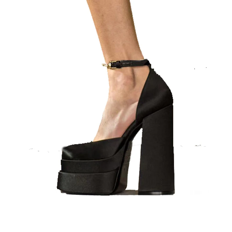 

Dovereiss Fashion Women's Shoes Summer New Elegant Red Chunky Heels Consice Waterproof Beige Pumps Sexy Block Heels Big Size 44