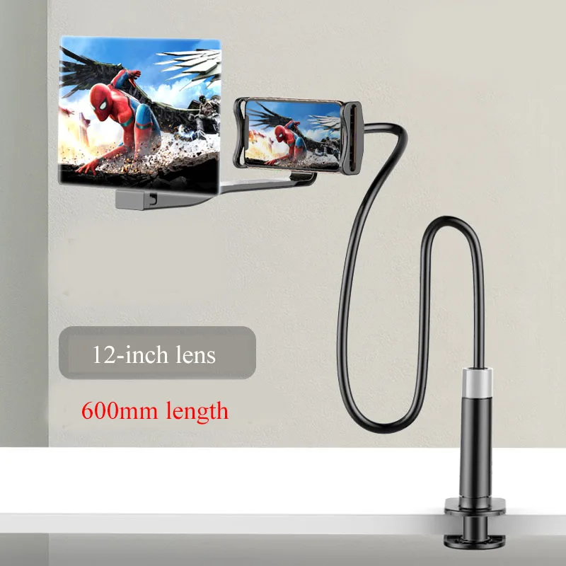 12inch 600mm black Универсальный держатель для мобильного телефона планшет ПК стенд с увеличитель экрана Функция для 4~ 9,7 дюймовых экранных устройств - Цвет: 12inch 600mm black