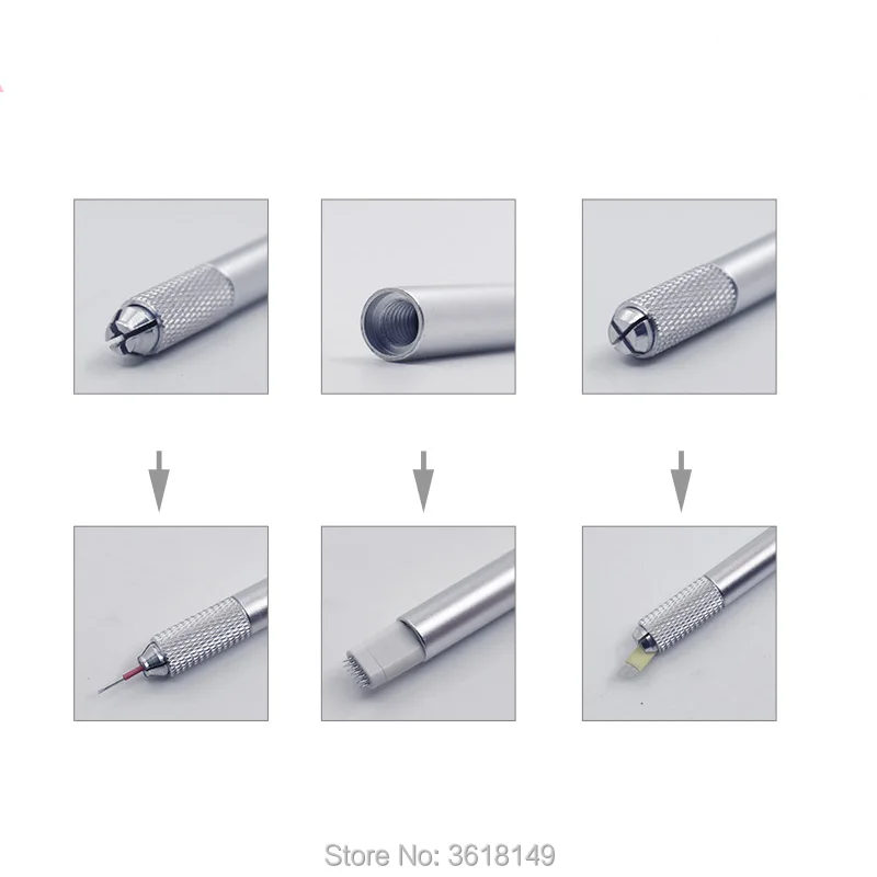 

Double-head Microblading Pen Tattoo Manual Pen Microblading Embroidery Pen Permanent Makeup Lip Silver Pink Red Purple Golden