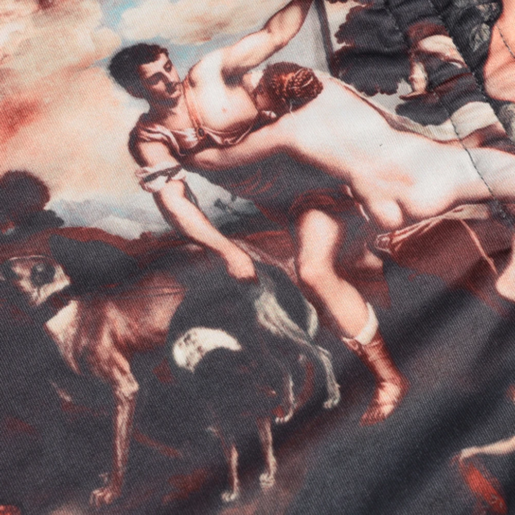 

Women Slash Neck Sleeveless Draped Summer Dress Famouse Painting Print Strap Mini Dress Womens Vestidos