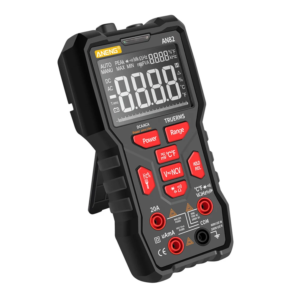 

ANENG AN82 9999 Counts Digital Multimeter Auto Ranging Electrical Tester Portable Ture RMS AC/DC Ammeter Voltage Meter