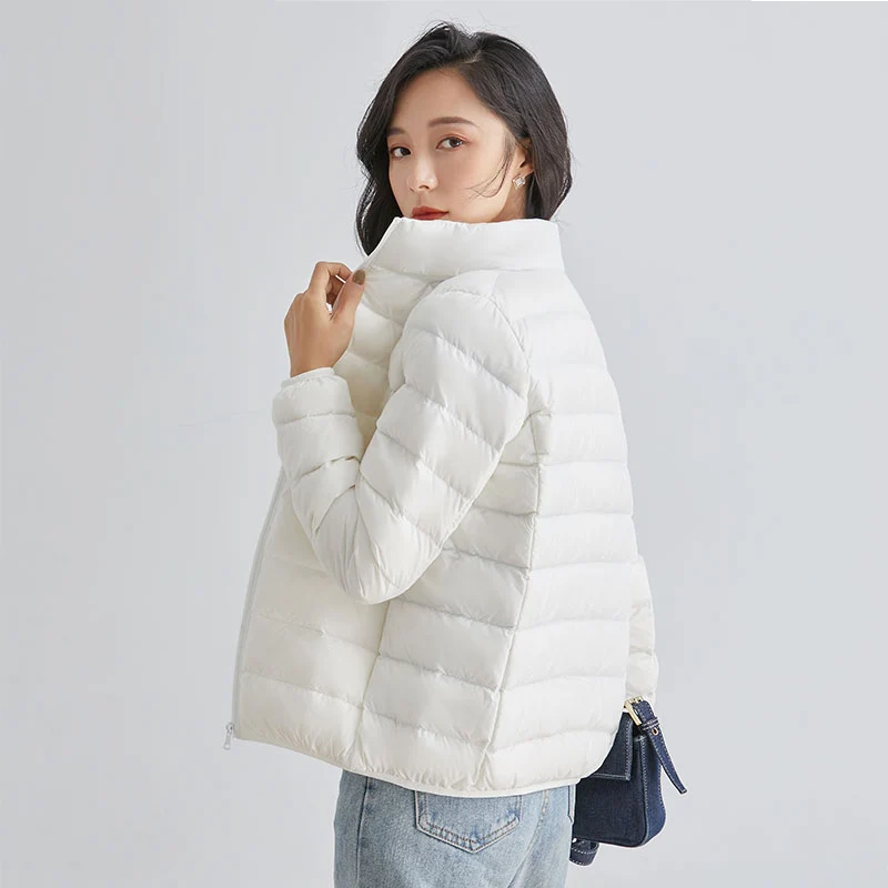 Fitaylor новый зимний легкий теплый пуховик для женщин 90% белый утиный пух длинный